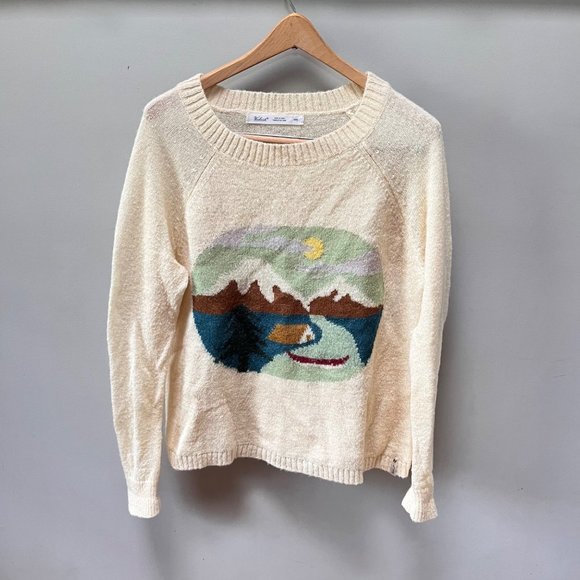 Woolrich Sweaters - Woolrich Wool and Mohair Mountain Canoe scene Sweater- Size Medium